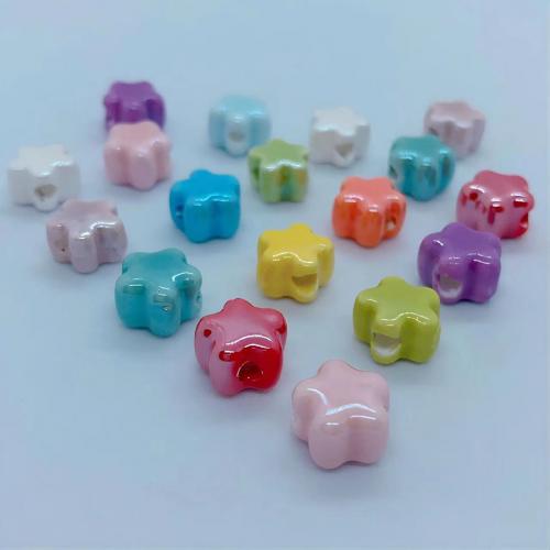 Perles bijoux en porcelaine, étoile, DIY, plus de couleurs à choisir, 11mm, 100PC/sac, Vendu par sac