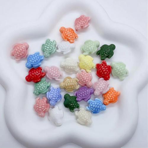 Porculan Nakit perle, Kornjača, možete DIY, više boja za izbor, 18.50x14.50mm, 100računala/Torba, Prodano By Torba