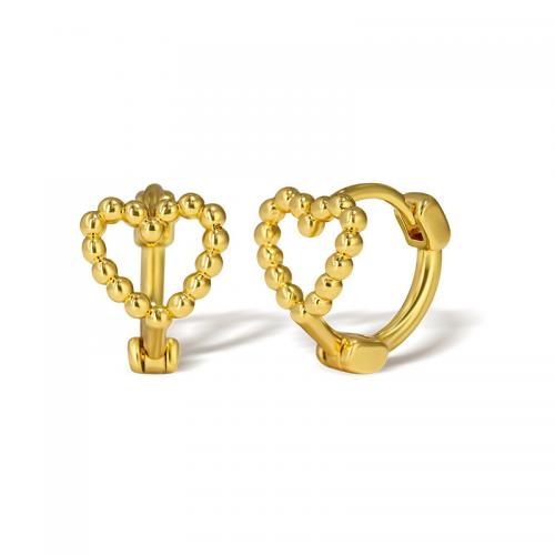 Messing Spring hoop oorbellen, plated, voor vrouw, gouden, 11x8mm, Verkocht door pair