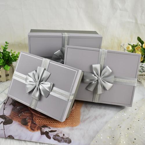 Smycken Gift Box, Papper, plated, multifunktionella & olika storlek för val & olika stilar för val, grå, Säljs av PC