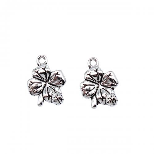 Zinc Alloy Clover Pendant Four Leaf Clover antique silver color plated fashion jewelry & DIY Sold By PC