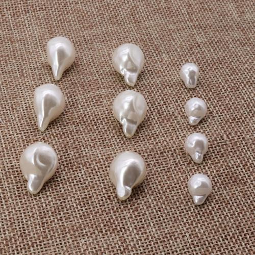 Perles en plastique ABS, Plastique ABS perle, Baroque, peinture, DIY & normes différentes pour le choix, blanc, Vendu par PC