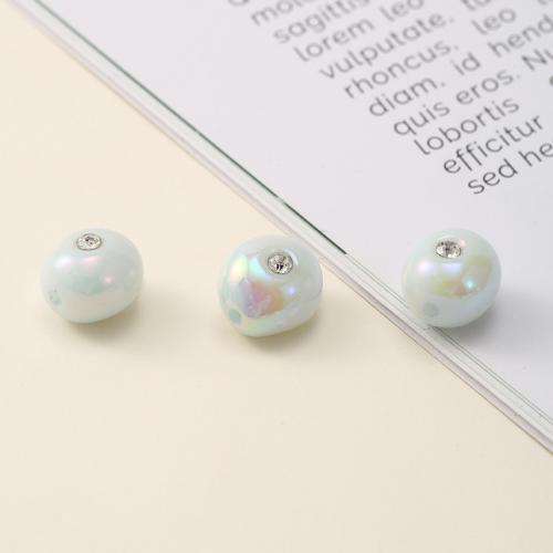 Resin Jewelry Beads, Drum, DIY & with rhinestone, 10x11mm, Sold By PC