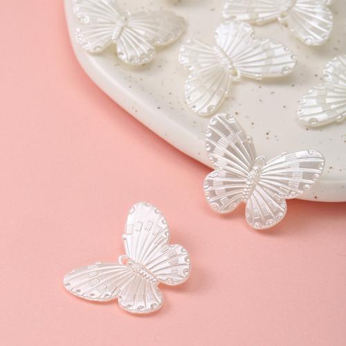 Spacer Beads Jewelry, ABS Plastic, Butterfly, DIY, 20x27mm, Sold By PC
