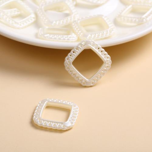 ABS Plastic Frame Bead Square DIY 24mm Approx Sold By Lot