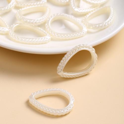 ABS Plastic Frame Bead, Teardrop, DIY, 24x32mm, Approx 1000G/Lot, Sold By Lot