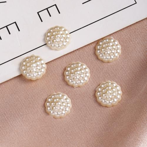 Mobile Phone DIY Decoration ABS Plastic Pearl Snowflake 13mm Approx Sold By Lot