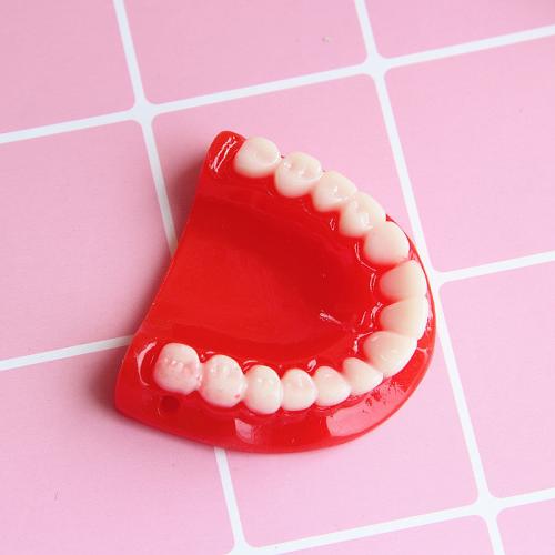 New Hot Halloween Jewelry and Decor, Resin, Tooth, DIY, more colors for choice, 40x47mm, Approx 50PCs/Bag, Sold By Bag