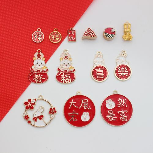 Tibetan Style Enamel Pendants, gold color plated, DIY & different styles for choice, more colors for choice, Sold By PC