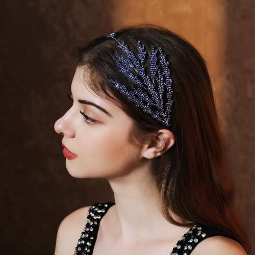 Hair Bands Zinc Alloy Leaf plated fashion jewelry & with rhinestone nickel lead & cadmium free Sold By PC