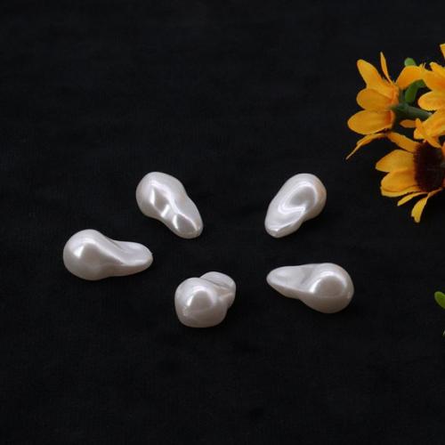 Perles en plastique ABS, peinture, DIY, blanc, 23x13mm, Environ 300PC/sac, Vendu par sac