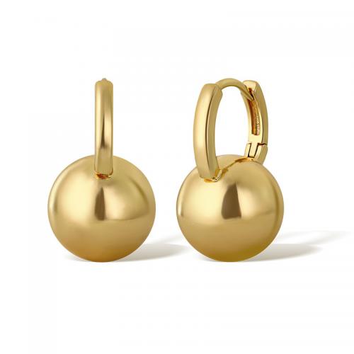 Brass Leverback Earring, plated, for woman, gold, Sold By Pair