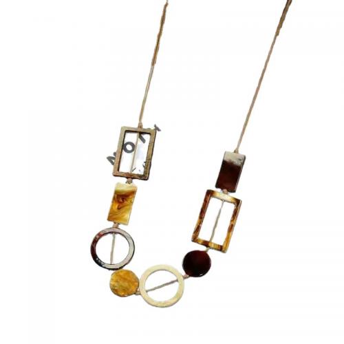 Akril Ogrlica, modni nakit & za žene, više boja za izbor, Dužina Približno 48 cm, Prodano By PC