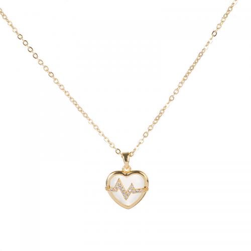 Titanstahl Halskette, mit Opal, Herz, plattiert, Oval-Kette & für Frau & mit Strass, keine, Länge:ca. 17.7 ZollInch, verkauft von PC