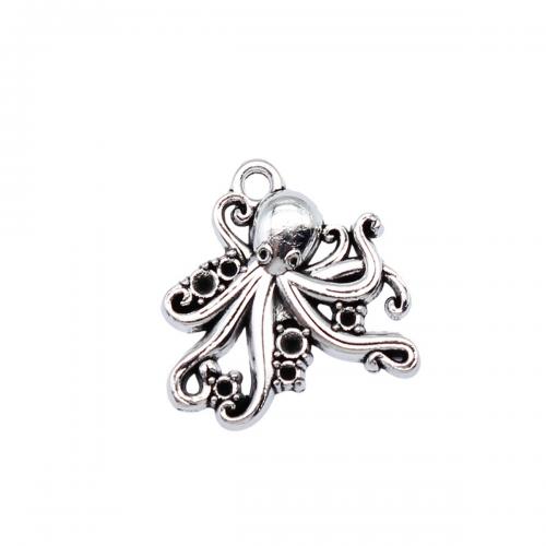 Zinc Alloy Animal Pendants Octopus antique silver color plated fashion jewelry & DIY Sold By PC