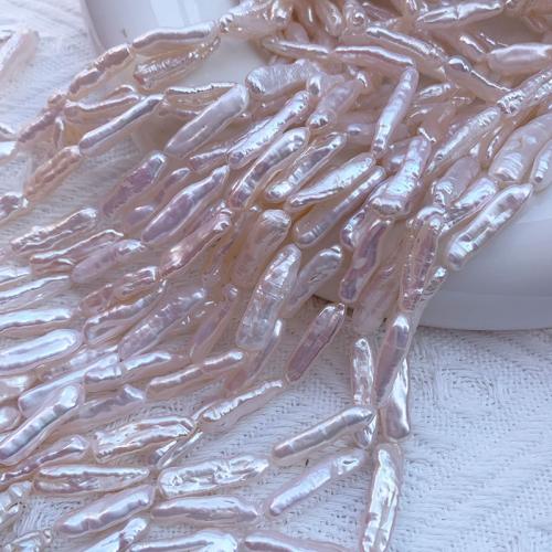 Perles nacres baroques de culture d'eau douce , perle d'eau douce cultivée, DIY, blanc, 5-7mm, Vendu par Environ 38 cm brin