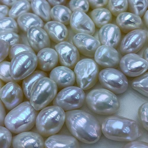 Perles nacres baroques de culture d'eau douce , perle d'eau douce cultivée, DIY & aucun trou, blanc, 10-11mm, Vendu par PC