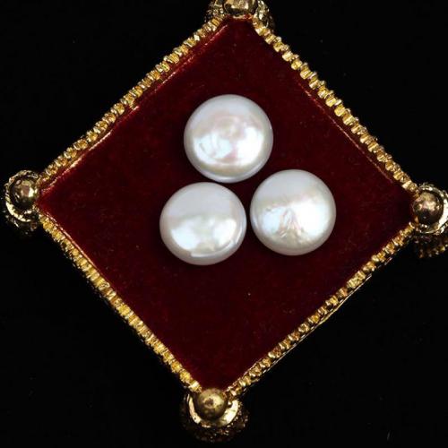 Barock kultivierten Süßwassersee Perlen, Natürliche kultivierte Süßwasserperlen, DIY & kein Loch, weiß, 13-14mm, verkauft von PC