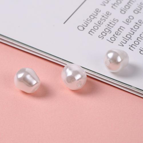 ABS plastične perle, ABS plastike biser, Barok, možete DIY & različite veličine za izbor, bijel, Prodano By PC