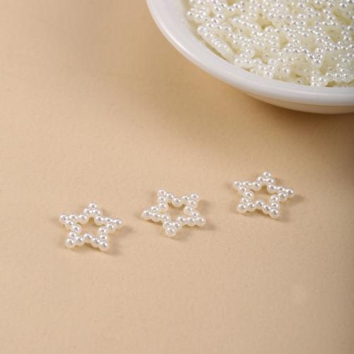 Mobile Phone DIY Decoration, ABS Plastic Pearl, Star, 12mm, Sold By PC