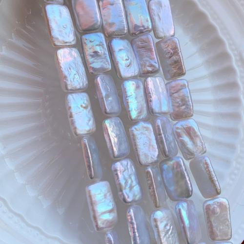 Naturalne perły słodkowodne perełki luźne, Perła naturalna słodkowodna, Prostokąt, DIY, biały, 9-10mm, sprzedawane na około 38 cm Strand