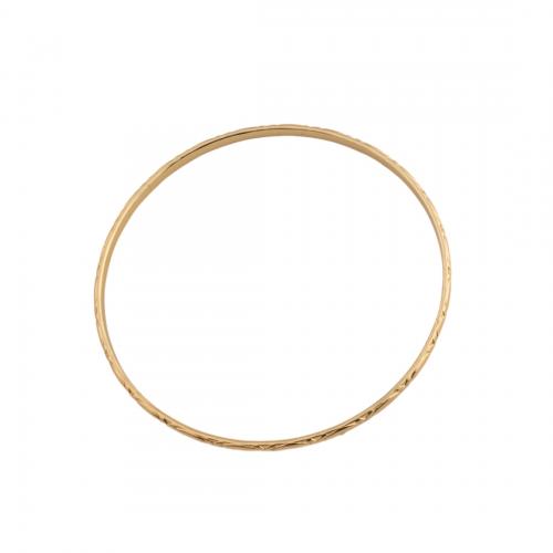 Stainless Steel Bangle, 304 Stainless Steel, fashion jewelry & Unisex, golden, 2.50mm, Inner Diameter:Approx 68mm, Sold By PC