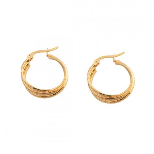 Acier inoxydable Levier Retour Earring, Acier inoxydable 304, bijoux de mode & pour femme, doré, 25x5.50mm, Vendu par paire