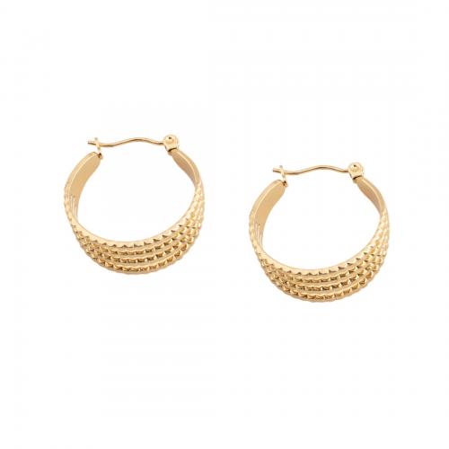 Acier inoxydable Levier Retour Earring, Acier inoxydable 304, bijoux de mode & pour femme, doré, 24.50x10.50mm, Vendu par paire