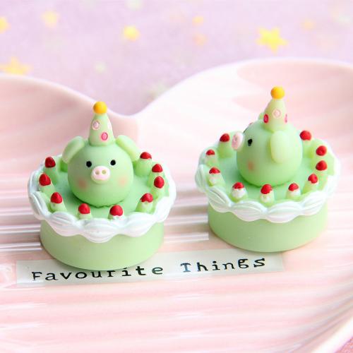 Mobile Phone DIY Decoration, Resin, Cake, more colors for choice, 30x30mm, Approx 50PCs/Bag, Sold By Bag