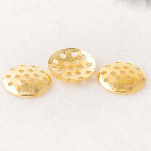 Brass Bead Cap, Dome, gold color plated, DIY, nickel, lead & cadmium free, 12mm, Approx 100PCs/Bag, Sold By Bag