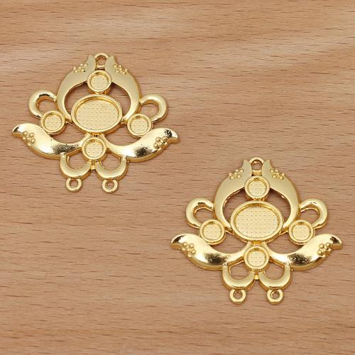 Flower Tibetan Style Connector, plated, DIY & 1/2 loop, more colors for choice, nickel, lead & cadmium free, 35x32mm, Approx 100PCs/Bag, Sold By Bag