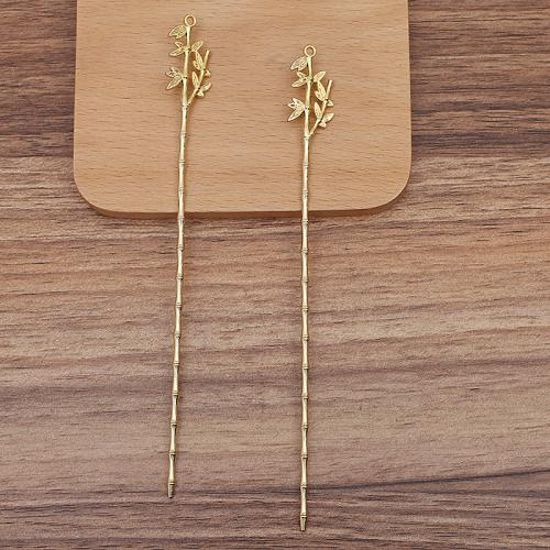 Hair Stick Findings Zinc Alloy Leaf plated DIY & for woman nickel lead & cadmium free Approx Sold By Bag