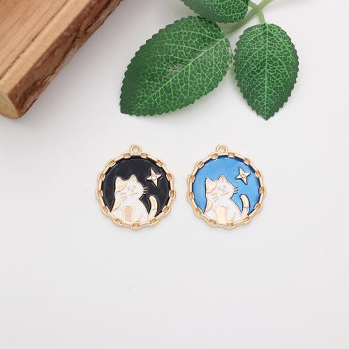 Tibetan Style Enamel Pendants, gold color plated, DIY & different styles for choice, more colors for choice, 23x25mm, Sold By PC