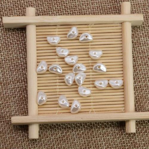 ABS Plastic Beads Baroque painted DIY white Approx Sold By Bag