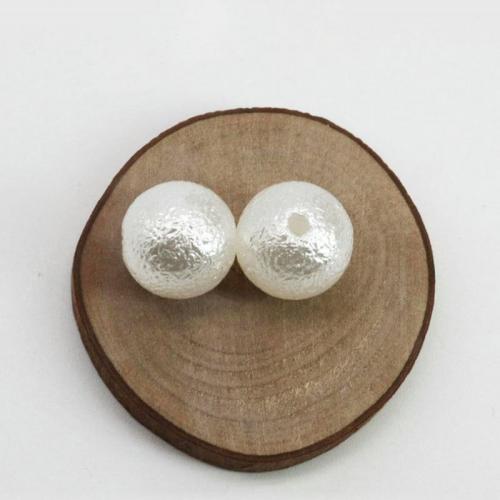 Perles en plastique ABS, Baroque, peinture, DIY, blanc, 10mm, Environ 1000PC/brin, Vendu par brin