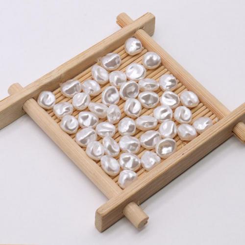 Perles en plastique ABS, Baroque, peinture, DIY & normes différentes pour le choix, blanc, Environ 500PC/brin, Vendu par brin