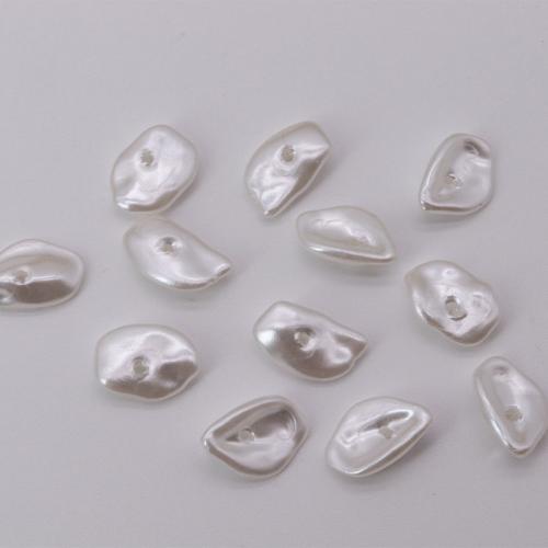 ABS-Kunststoff-Perlen, ABS Kunststoff, Barock, Spritzlackierung, DIY, weiß, 11x8mm, ca. 300PCs/Strang, verkauft von Strang