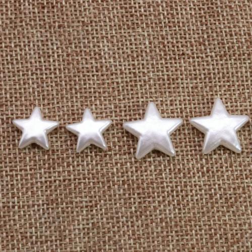 ABS Plastic Beads Star painted DIY white Approx Sold By Strand