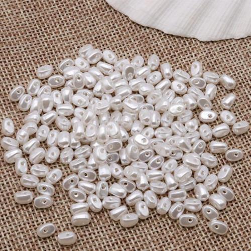 ABS Plastic Beads Baroque painted DIY white Approx Sold By Strand