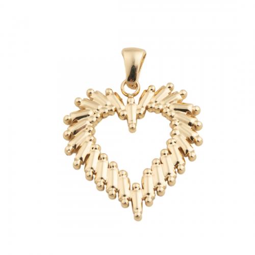 Stainless Steel Heart Pendants, 304 Stainless Steel, plated, DIY, golden, 30.50x24x2mm, Hole:Approx 3.5mm, 20PCs/Lot, Sold By Lot