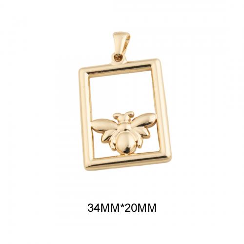 Stainless Steel Pendants 304 Stainless Steel plated DIY golden Approx 3.5mm Sold By Lot