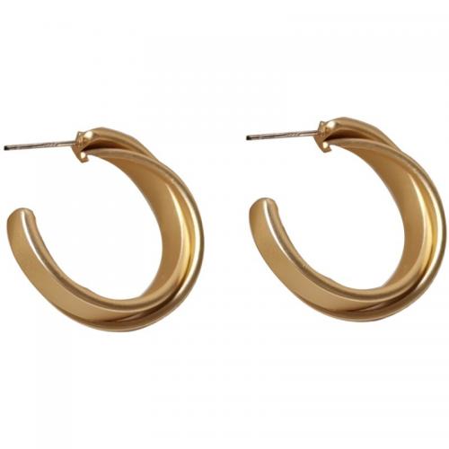 Zinc Alloy Stud Earring plated for woman golden Sold By Pair