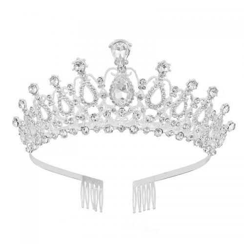 Bridal Tiaras, Tibetan Style, with Rhinestone, fashion jewelry & different styles for choice & for woman & with rhinestone, more colors for choice, nickel, lead & cadmium free, Diameter: 16cm,Height: 5cm, Sold By PC