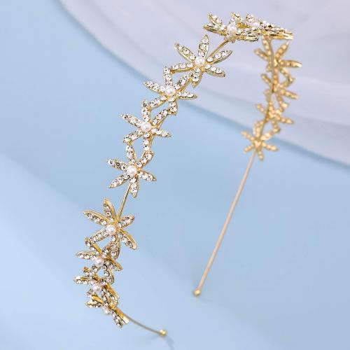 Hair Bands, Tibetan Style, with Rhinestone & Plastic Pearl, fashion jewelry & different styles for choice & for woman & with rhinestone, more colors for choice, nickel, lead & cadmium free, Diameter: 17cm,Width 2.1cm, Sold By PC