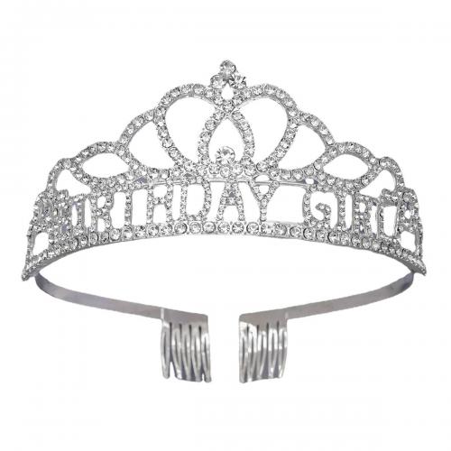 Bridal Tiaras, Tibetan Style, with Rhinestone, fashion jewelry & for woman & with rhinestone, more colors for choice, nickel, lead & cadmium free, Diameter: 12cm,Height: 5cm, Sold By PC