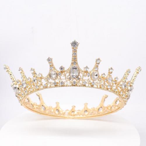 Bridal Tiaras, Tibetan Style, with Rhinestone, fashion jewelry & for woman & with rhinestone, more colors for choice, nickel, lead & cadmium free, Circumference of 53.38 cm,Diameter: 17cm,Height: 6cm, Sold By PC