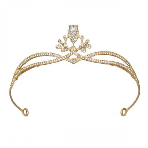Bridal Tiaras, Tibetan Style, with Rhinestone, fashion jewelry & for woman & with rhinestone, more colors for choice, nickel, lead & cadmium free, Circumference of 33 cm,Diameter: 13.8cm,Height: 4cm, Sold By PC