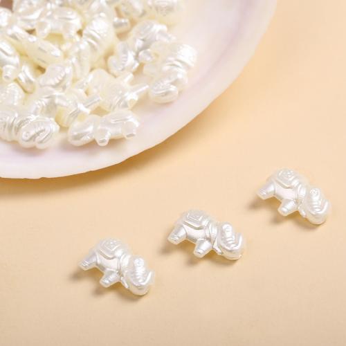 ABS Plastic Beads, ABS Plastic Pearl, Elephant, DIY, 8x12mm, Approx 1000G/Lot, Sold By Lot
