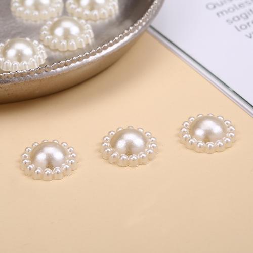 Jewelry Accessories, ABS Plastic Pearl, Flower, DIY, 14mm, Approx 1000G/Lot, Sold By Lot