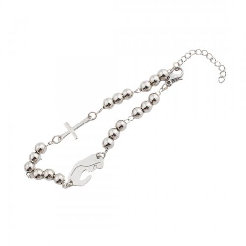 Stainless Steel Jewelry Bracelet, 304 Stainless Steel, fashion jewelry & for woman, original color, Length:Approx 21 cm, Sold By PC